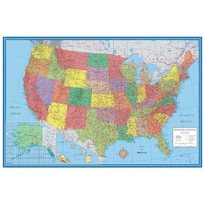 2025 Gulf of America "Commemorative" 24x36 United States, USA, US Classic Elite Wall Map Laminated