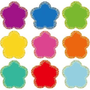 Seajan 108 PCS Confetti Flower Clutouts for Classroom 3.5 بوصة Bulletin Board Paper Paper Decore Decor