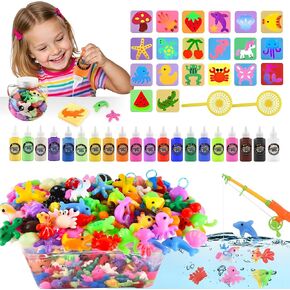 Nicella Magic Water Elf Toy Kit, Water Beads for Kids, Aqua Water Gel with 20 Magic Gels and 20 Shape Molds, DIY Squishy Maker Kit, Birthday Gifts for Girls and Boys