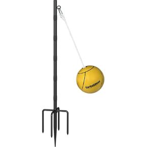 مجموعة Tetherball Garbuildman مع Ball & Rope للفناء الخلفي في الهواء الطلق ، وقطب كرة حبل قابل للتعديل مع قاعدة من 5 شهرية وأكمام مطاطية للملعب ، والرياضة خارج الكرة من أجل الأطفال ، والبالغين