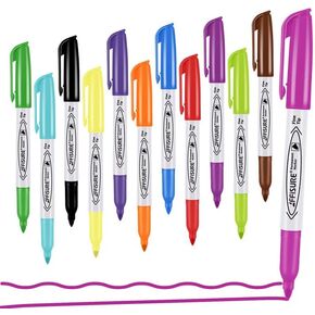 Permanent Markers, Ultra Fine Point Markers Set,48 Assorted Colors Work on Wood, Plastic, Paper, Metal, Stone, Glass for the Artist、Kids、Adult, 48 Count