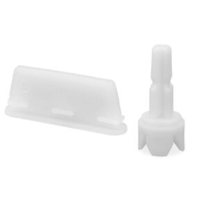 2pcs قطع الغيار المتوافقة مع Baby Brezza FRP0046 Formula Pro Advanced Maker ، Axle STEM و Silicone Clicker Failter Assory (إرفاق غطاء القفل)