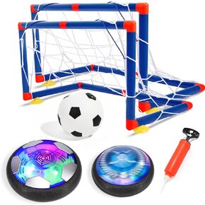 LED Hover Hover Soccer Ball مع هدفين ، Mini Soccer Ball & Pump-لعبة كرة كرة القدم الداخلية للأطفال-Perfect 3 ، 4 ، 5 ، 6 ، 7 ، 8 سنوات هدية عيد ميلاد-هدايا كرة القدم للأولاد الذين تتراوح أعمارهم بين 6-8 ، 8-12