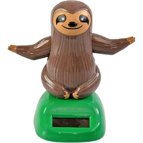 Home-X Brown Sloth Solar Dancer الشكل ، ديكور مكتب مكتب الرقص بالطاقة الشمسية