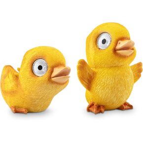 Solar Garden Baby Duckling Decoration (Set of 2) | Outdoor Yard Decor - Lawn Ornaments | Solar Decorative Lights for Patio, Balcony, Deck | Weather Resistant - LED | Housewarming Gift (Set of 2)