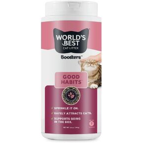 WORLD'S BEST CAT LITTER® Boosters™ Good Habits™ | Natural and Sustainable Cat Litter Additive | Attracts Your Cat to The Litter Box and Helps Avoid Accidents | Plant-Based Attractant | 18 oz Canister