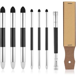 8pcs أدوات رسم رسم ، فنان مزدوج مزدوج مزج القلم الإسفنج 3 مخطط كبير مساحات الإسفنج و 3 رسم صغير مزج الجذور مستلزمات المبتدئين لطلاب المدارس هدية