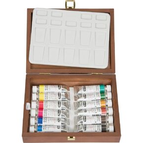 Schmincke - صندوق ألوان HORADAM® AQUARELL، أنابيب 10 × 15 مل، تشكيلة أساسية، 74510097، صندوق معدني، مجموعة طلاء، أرقى الألوان المائية الفاخرة