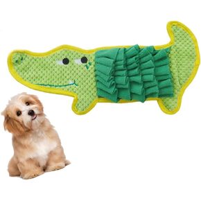 Snuffle Mat for Dogs & Cats - Polartec Sniffing حصيرة مع ورق التجعيد | إرهاق الإجهاد والعلف لعبة | حصيرة التغذية التفاعلية متينة (القنفذ الأصفر)