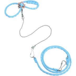 Hamster Harness Leash, Adjustable Hamster Training Leash Anti Lost Gerbil Lead Rope with Bell for Small Pet Hamster Gerbil Mouse Rat Ferret Chinchilla Squirrel