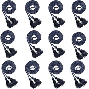 12pcs التخرج الشرف الحبل 68 '' مع شرابة اللمس الناعمة (غابة أخضر)