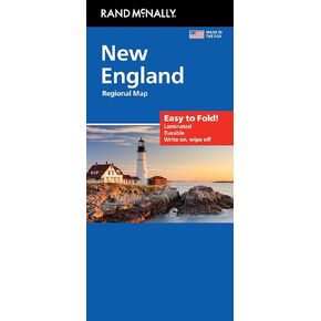 Rand McNally من السهل طي: خريطة نيو إنجلاند مغلفة