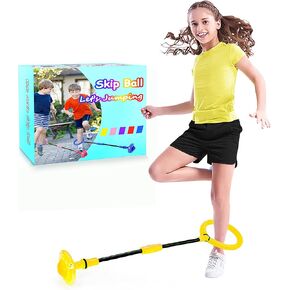 Kids Skip Ball,Foldable Ankle Skip It Ball Flashing Jumping Ring Colorful Sports Swing Ball Fitness Fat Burning Jump Rope Exercise Skipping Toy for Kids