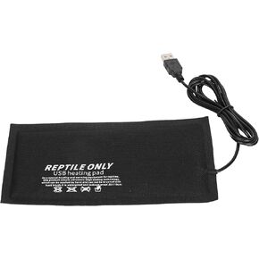 Reptile Heat Pad 11X7 Inch 9W Under Tank Terrarium Warmer Heating Mat, USB Heating Pad Fiber Cloth Constant Temperature 45℃ for Turtle Lizard Frog Snake Reptile and Other Small Animals
