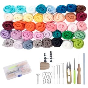 Plzzree 40 Colors Teedle Toleting Kit: Emedle Toleding Supplies ets with tools ، starter letts with eedles for diy handcrafts decoration