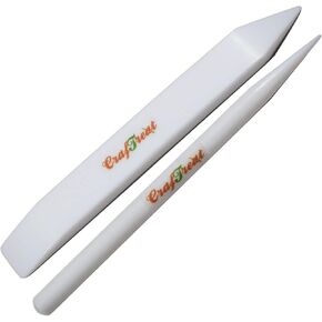 CrafTreat Teflon Bone Folder and Scoring Tool - Large Bone Folder & Pencil Bone Folder- Paper Scorer for Paper Crafting, Origami, Bookbinding, Scrapbooking - Leather Burnishing Tool