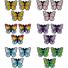 18pcs Colorful Butterfly Silicone Beads for Keychain, Pen, Bracelet Making - DIY Craft Accessories for Jewelry, Bag Pendants, and More