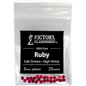 3mm Ruby Pearl 25 Pack