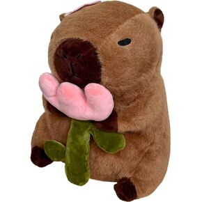 Cute Birthday Capybara Plush,12inch Kawaii Capybara Stuffed Animal Soft Stuffed Capybara Toy Birthday Gifts Party Decoration for Kids (Birthday Capybara)