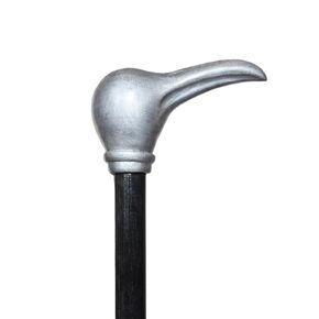 Pinguin Custom Walking cane Hiking stick Original wooden cane Hand carved handle Silver penguin as in the movie Ukrainian walking stick cane