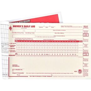 Driver Daily Log Book 5-pk. with 7- and 8-Day Recap - Book Format with 31 Sets, 2-Ply Carbonless, 8.5" x 5.5", J. J. Keller & Associates, Inc.