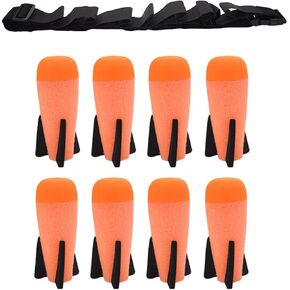 8 Pack Mega Missile Risk مع حزام - لعبة Rocket Launcher Ammo لسلسلة Nerf n -Strike Elite Series