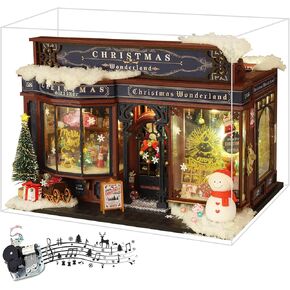 DIY Miniature Dollhouse Kit - Jewelry Shop DIY Miniature House Kit for Adults and Teens, 3D Wooden Puzzle Tiny House Model with LED Light, Unique Gift for Family, Friends (Vitrine’s Tale) in Kuwait