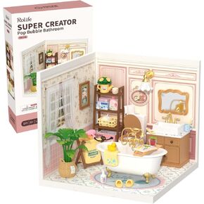 Rolife Super Creator-Diy Miniature Miniature House للبالغين ، مبنى Mini Clock Model Kit Progen