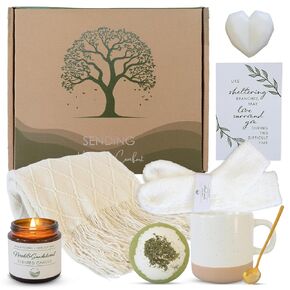 Sympathy Gift Basket for Women-Get Well Soon, Comfort Gifts for Grieving Friends, Women Birthday Gifts, Condolences-Encouragement Gift for Sick Friends and the loved one's, Get Well Soon Care Package