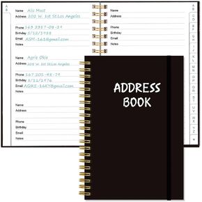 Address Book with Alphabetical Tabs - Telephone & Address Book with Address Contacts, Special Date, Phone, Birthday & Internet Login Password for Home and Office, 4.3" x 6.2", Green