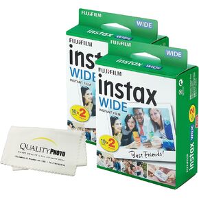 Fujifilm instax Wide Instant Film 2 Pack (20 Exposures) for use with Fujifilm instax Wide 300, 200, and 210 Cameras ……