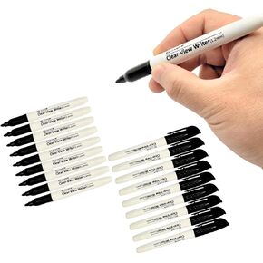 Clear View Writers ، Pack of 18 (6Black+6Blue+6Red Mixed)