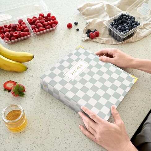 رابط وصفة جمالية مع غطاء مقاوم للماء - كتاب الوصفات المثالي مع الأكمام البلاستيكية للكتابة في الوصفات الخاصة بك - جودة كتاب طبخ فارغ ، بطاقات مدفوعة. in Kuwait