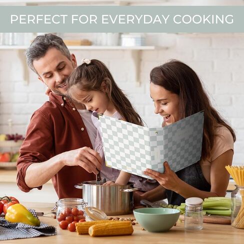 رابط وصفة جمالية مع غطاء مقاوم للماء - كتاب الوصفات المثالي مع الأكمام البلاستيكية للكتابة في الوصفات الخاصة بك - جودة كتاب طبخ فارغ ، بطاقات مدفوعة. in Kuwait