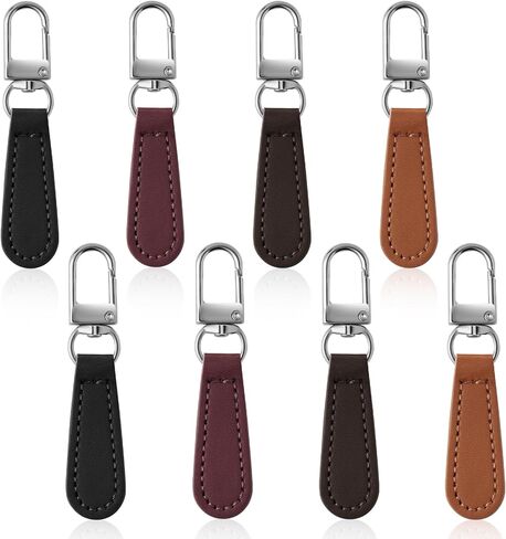 Deoward Zipper Pull Plug Leather Handle Leather Beach Repair Tab for Luggage ، و Backpacks ، و Superves ، و Sweets ، و Expres ، و Handbags (8 PCS) in Kuwait