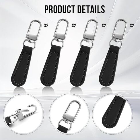 Deoward Zipper Pull Plug Leather Handle Leather Beach Repair Tab for Luggage ، و Backpacks ، و Superves ، و Sweets ، و Expres ، و Handbags (8 PCS) in Kuwait