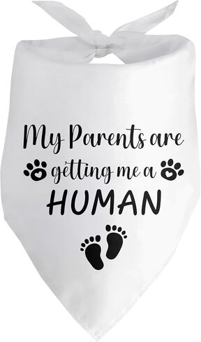 My Parents are Getting Me a Human Pregnancy Announcement Dog Bandana Dog Baby Announcement Gender Reveal Announcement Photo Puppy Bandana for Small Medium Cat Dogs in Saudi Arabia