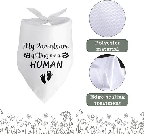 My Parents are Getting Me a Human Pregnancy Announcement Dog Bandana Dog Baby Announcement Gender Reveal Announcement Photo Puppy Bandana for Small Medium Cat Dogs in Saudi Arabia
