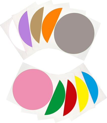 4'' Round Large Colored Moving Labels-10 Colors,Pack of 150 Circle Labels. (10 Colors, 150 Sheets) in Kuwait
