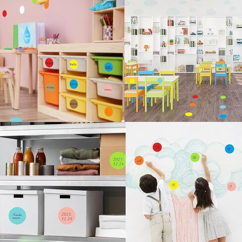 4'' Round Large Colored Moving Labels-10 Colors,Pack of 150 Circle Labels. (10 Colors, 150 Sheets) in Kuwait