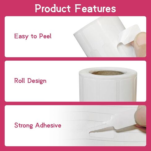 500 PCS Jewelry Price Tags Stickers Roll for Necklace Earring Price Identify, Self Adhesive White Blank Dumbbell Jewelry Tags Stickers for Bracelet, Ring, Clothing Display in Saudi Arabia
