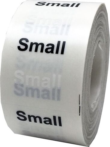 Large Modern Clothing Labels Size Strip Stickers for Retail Apparel 1.25 x 5 Inch 125 Adhesive Stickers in Saudi Arabia
