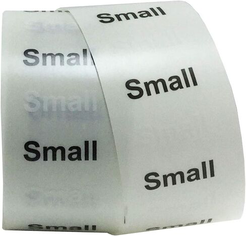 Large Modern Clothing Labels Size Strip Stickers for Retail Apparel 1.25 x 5 Inch 125 Adhesive Stickers in Saudi Arabia