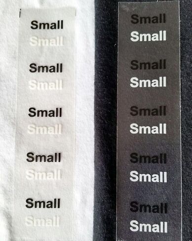 Large Modern Clothing Labels Size Strip Stickers for Retail Apparel 1.25 x 5 Inch 125 Adhesive Stickers in Saudi Arabia