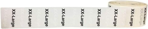 Large Modern Clothing Labels Size Strip Stickers for Retail Apparel 1.25 x 5 Inch 125 Adhesive Stickers in Saudi Arabia