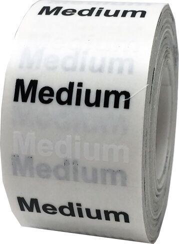Large Modern Clothing Labels Size Strip Stickers for Retail Apparel 1.25 x 5 Inch 125 Adhesive Stickers in Saudi Arabia