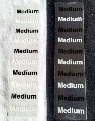 Large Modern Clothing Labels Size Strip Stickers for Retail Apparel 1.25 x 5 Inch 125 Adhesive Stickers in Saudi Arabia