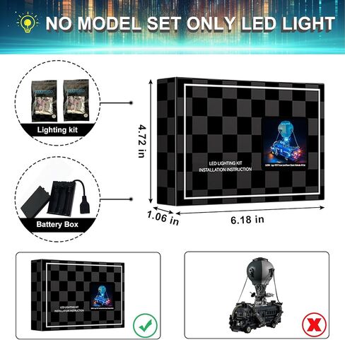 مجموعة LED LID LED for Lego Battle Bus Fortnite 77073 ، متوافقة مع نموذج لبنات LEGO 77073 (لا تشمل مجموعة الكتل) in Kuwait