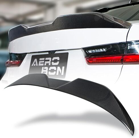 AeroBon Real Carbon Fiber Trunk Trunk متوافق مع 2019-2024 BMW 3-Series G20 Sedan G80 M3 (H Style) in Kuwait