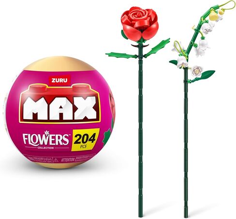 MAX Premium Flowers Building Bricks Collection (up to 243 Pieces, 2 Flowers per Capsule, 10 to Collect). (Lily and SnagDragon, 1 Capsule) in Saudi Arabia